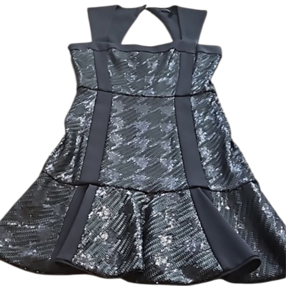 BCBGMaxAzria Cocktail Sequins Mini Dress sz 10 - Picture 5 of 10